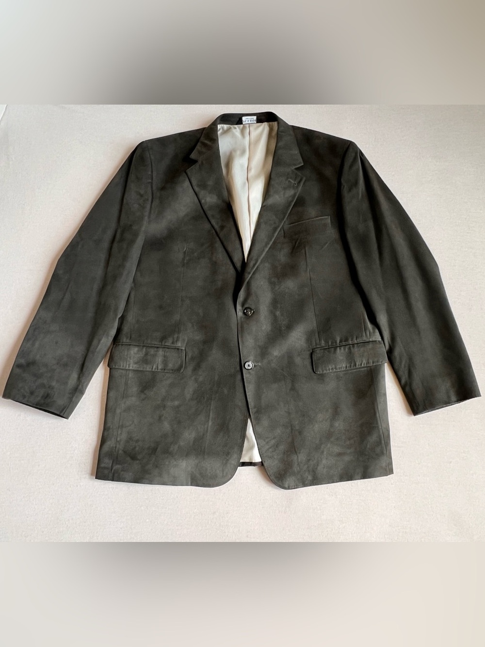 Jos. A. Bank Green Micropoly Classic Business Sport Coat Blazer Mens 48L
